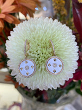 Load image into Gallery viewer, Diamond & Gold Enameled Earrings