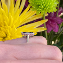 Load image into Gallery viewer, Sapphire & Diamond Clover Shaped Ring