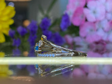 Load image into Gallery viewer, Stacked Blue Topaz And Diamond Ring