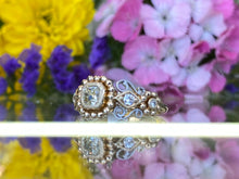 Load image into Gallery viewer, Yellow Diamond Two Tone Intricate Band Ring