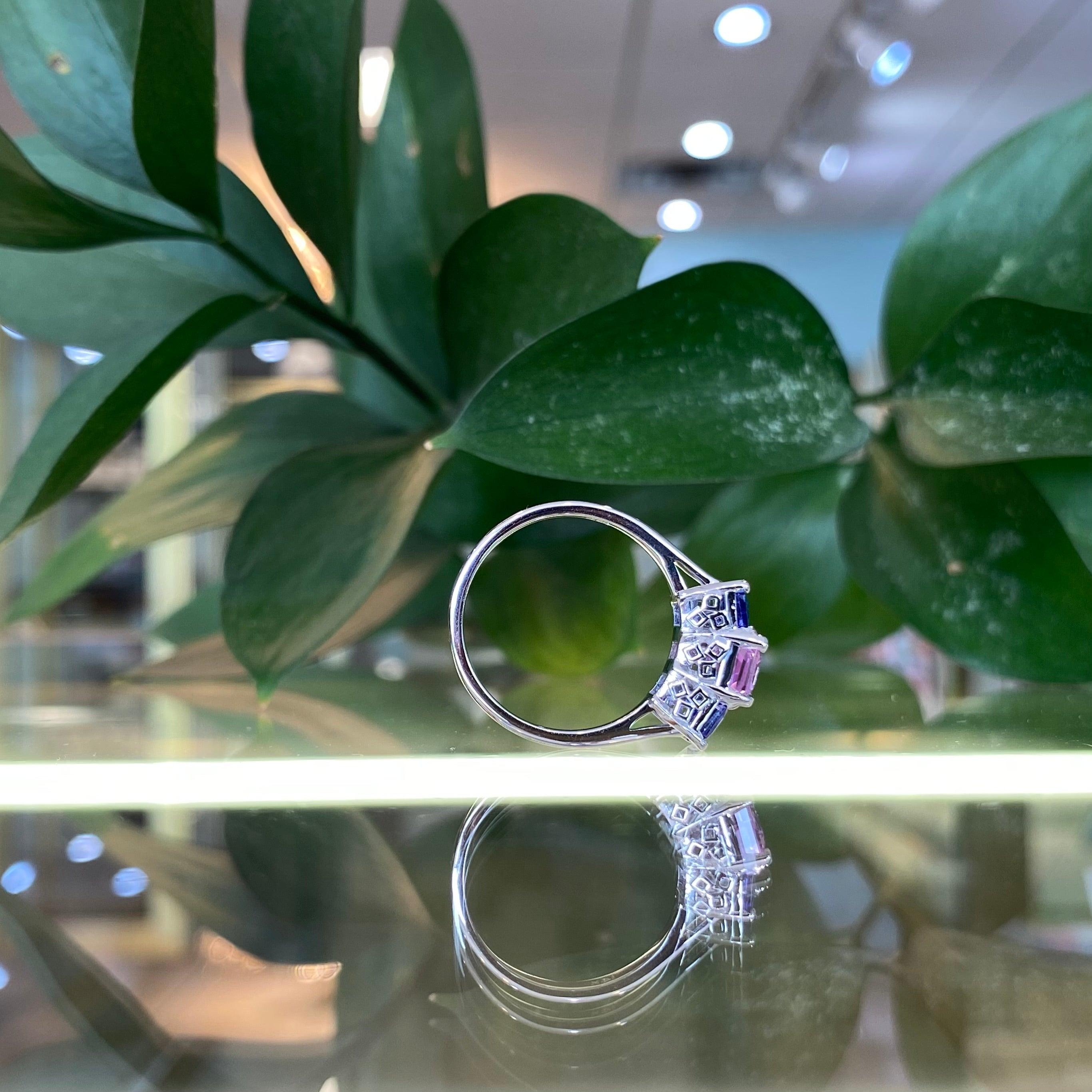 *On the Rocks* Pink Sapphire & Tanzanite Cocktail Ring 🍹