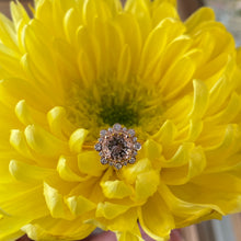 Load image into Gallery viewer, Morganite & Diamond Round Rose Gold Ring