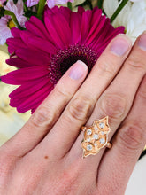 Load image into Gallery viewer, Rose Gold and Diamond Vintage Inspired Ring