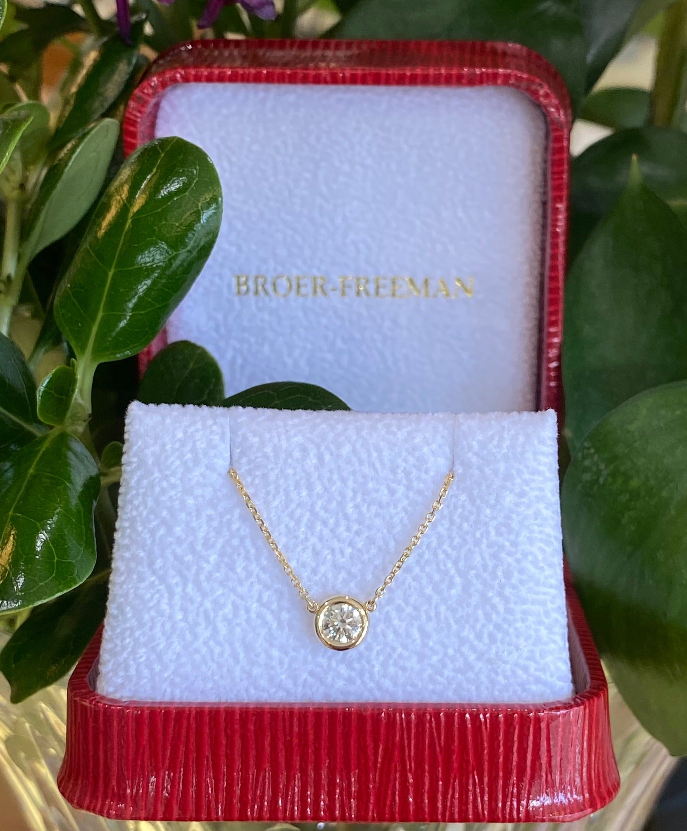 Everyday 0.40 Ct. Diamond Bezel Necklace in Yellow Gold