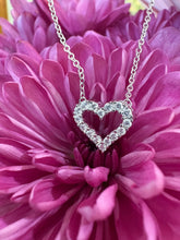 Load image into Gallery viewer, Diamond &amp; White Gold Heart Necklace
