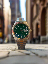 Load image into Gallery viewer, Green Dial Two Toned Bracelet Watch
