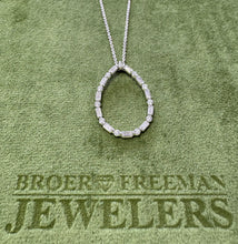 Load image into Gallery viewer, Open Teardrop Shape Diamond Necklace
