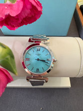 Load image into Gallery viewer, Turquoise Dial Silver Bracelet Watch
