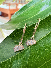 Load image into Gallery viewer, Yellow Gold and Diamond Taco Earrings
