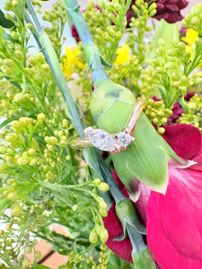 Two Stone Diamond Chevron Ring - One of a Kind!