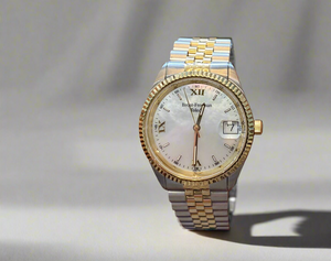 Mother of Pearl Dial Two Tone Band Watch