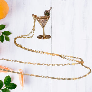 Yellow Gold Martini Necklace