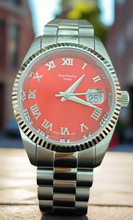 Load image into Gallery viewer, Red Dial Silver Bracelet Watch
