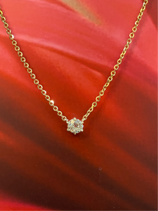 Vintage Diamond Necklace in Yellow Gold