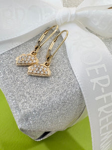 Yellow Gold and Diamond Taco Earrings