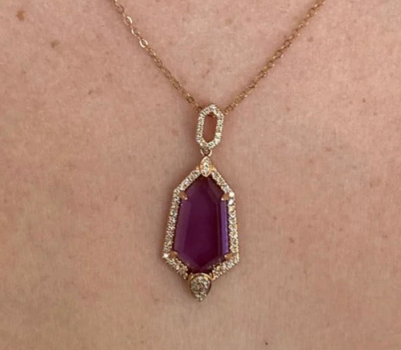 Royal Prism Amethyst & Diamond Necklace