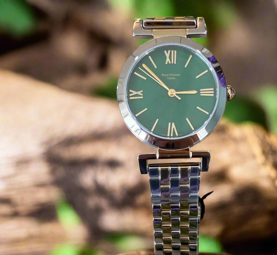 Green Mother of Pearl Gold & Silver Two Toned Watch