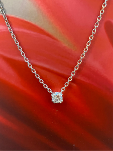 Vintage Diamond Necklace in White Gold