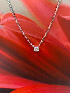 Vintage Diamond Necklace in White Gold