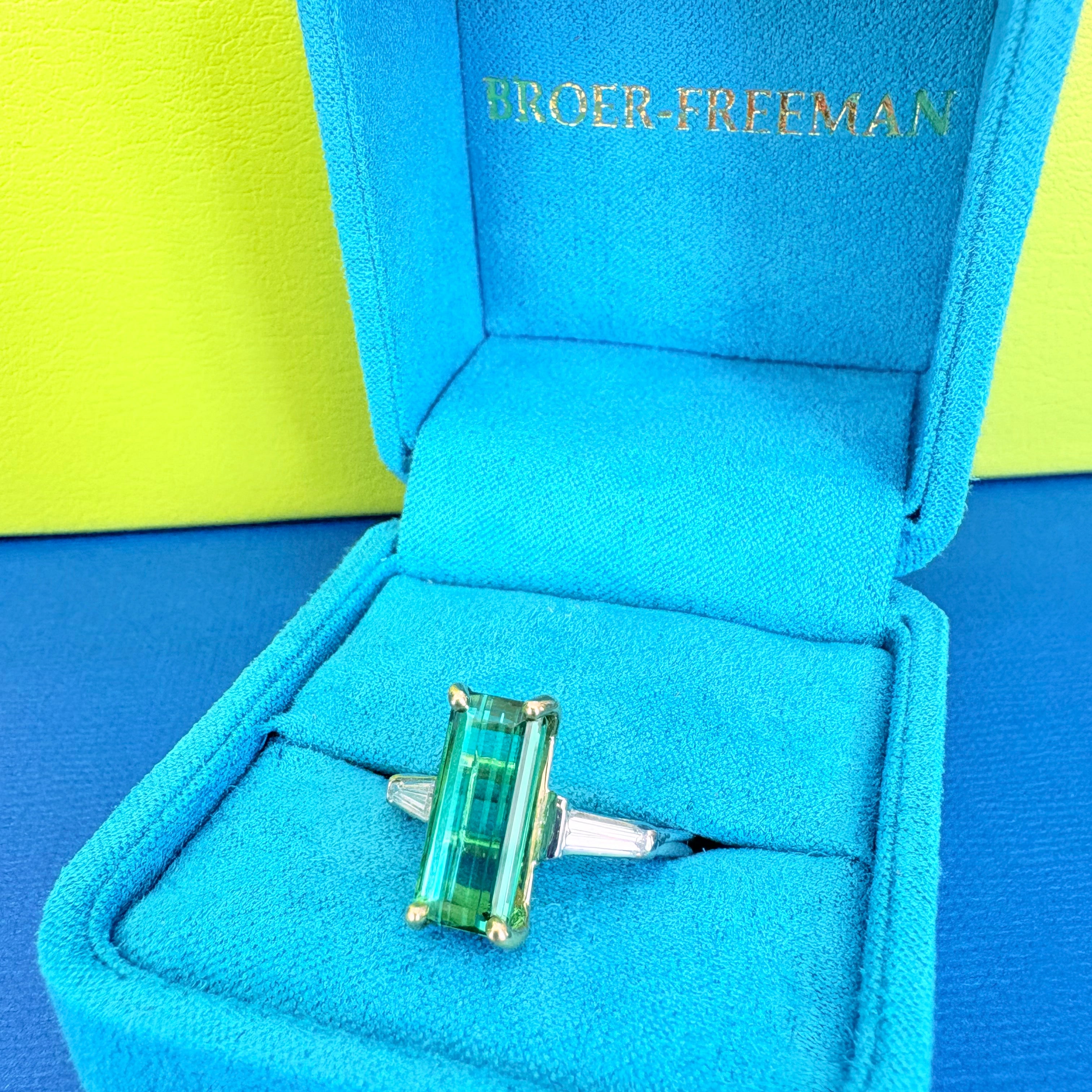 The Sunlit Forest Tourmaline & Diamond Ring - One of a Kind