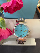 Load image into Gallery viewer, Turquoise Dial Two Toned Bracelet Watch
