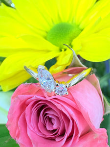 Two Stone Diamond Chevron Ring - One of a Kind!