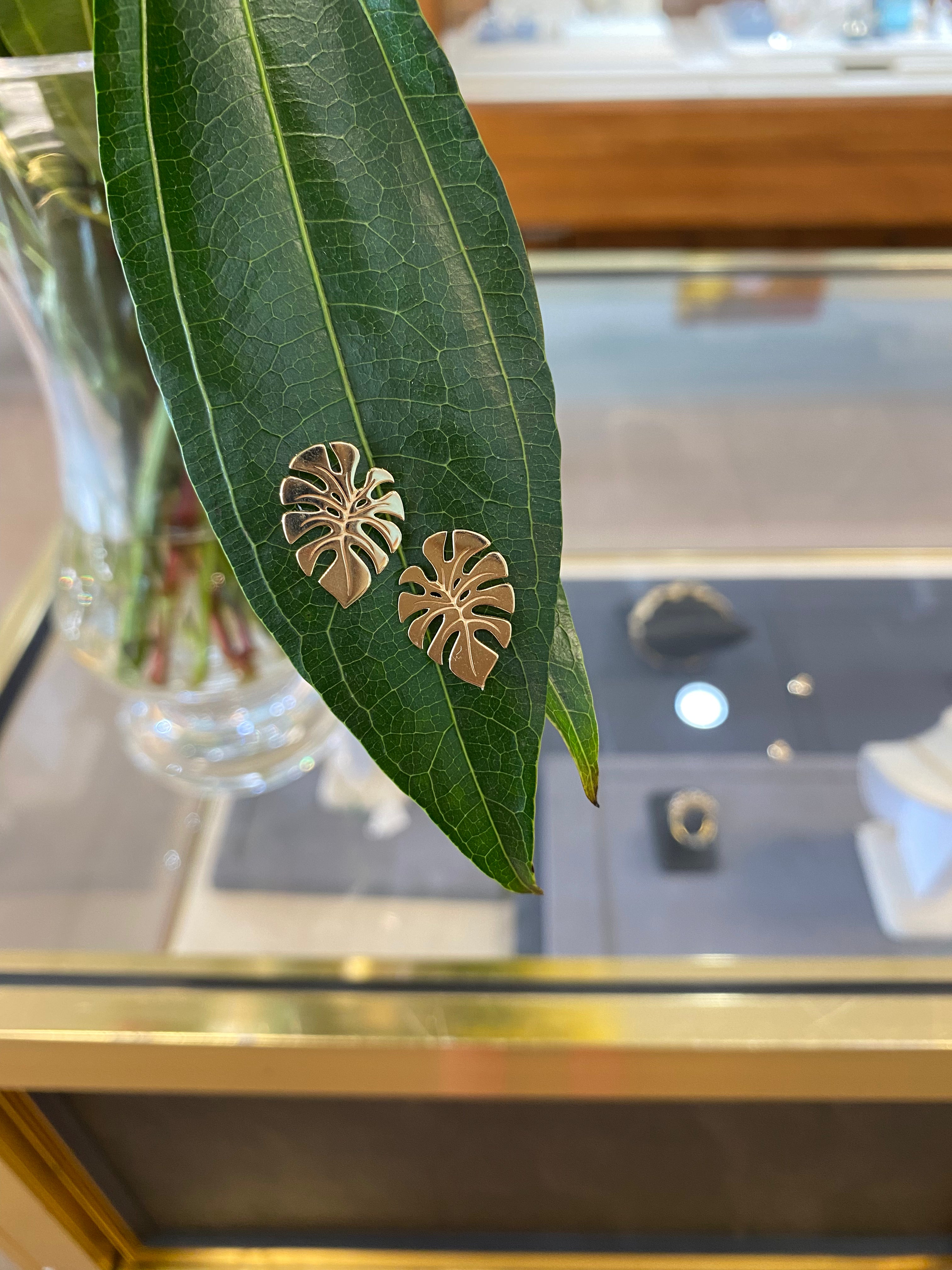 Monstera Leaf Earrings