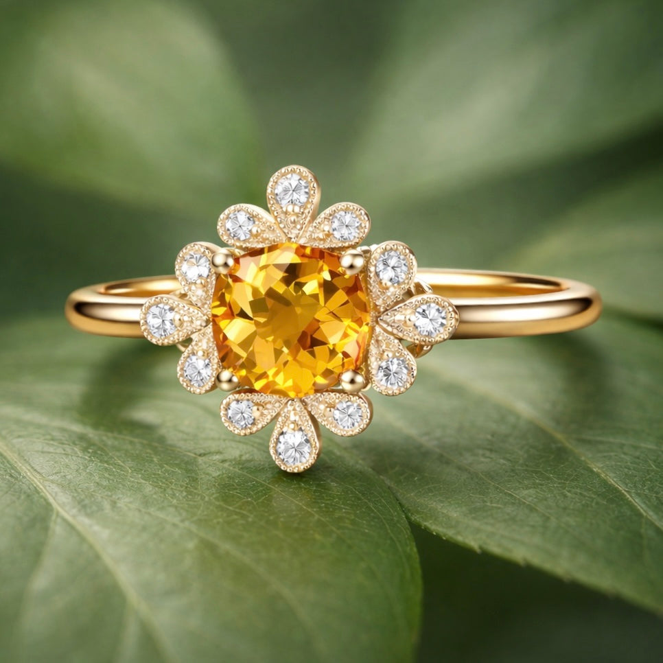 Aurum Bloom Sunburst Ring