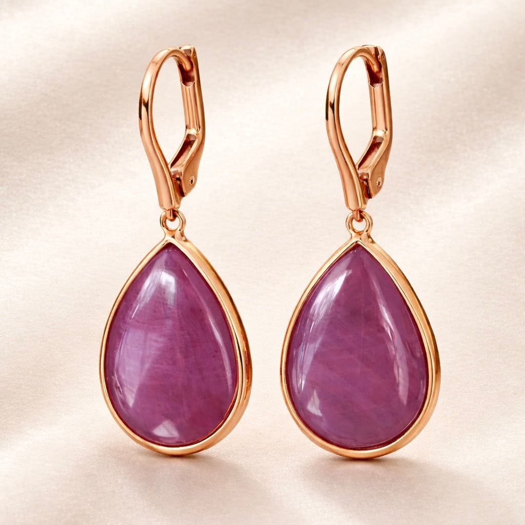 Crimson Heirloom Drop Earrings