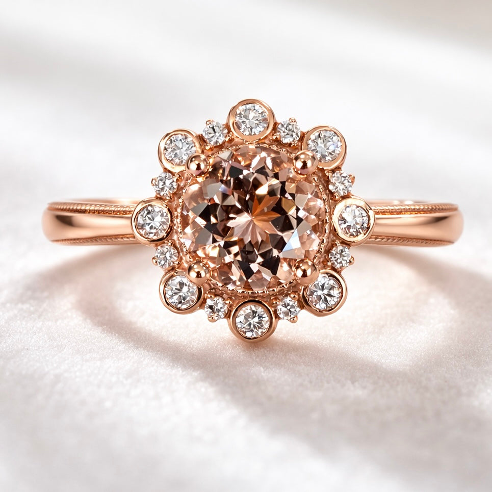 Rosé Radiance Morganite & Diamond Ring