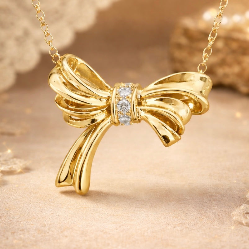 Vintage Treasure Bow Necklace