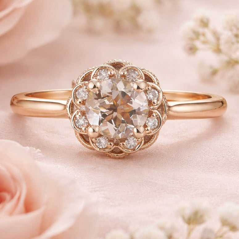 Rosé Bloom Morganite Ring