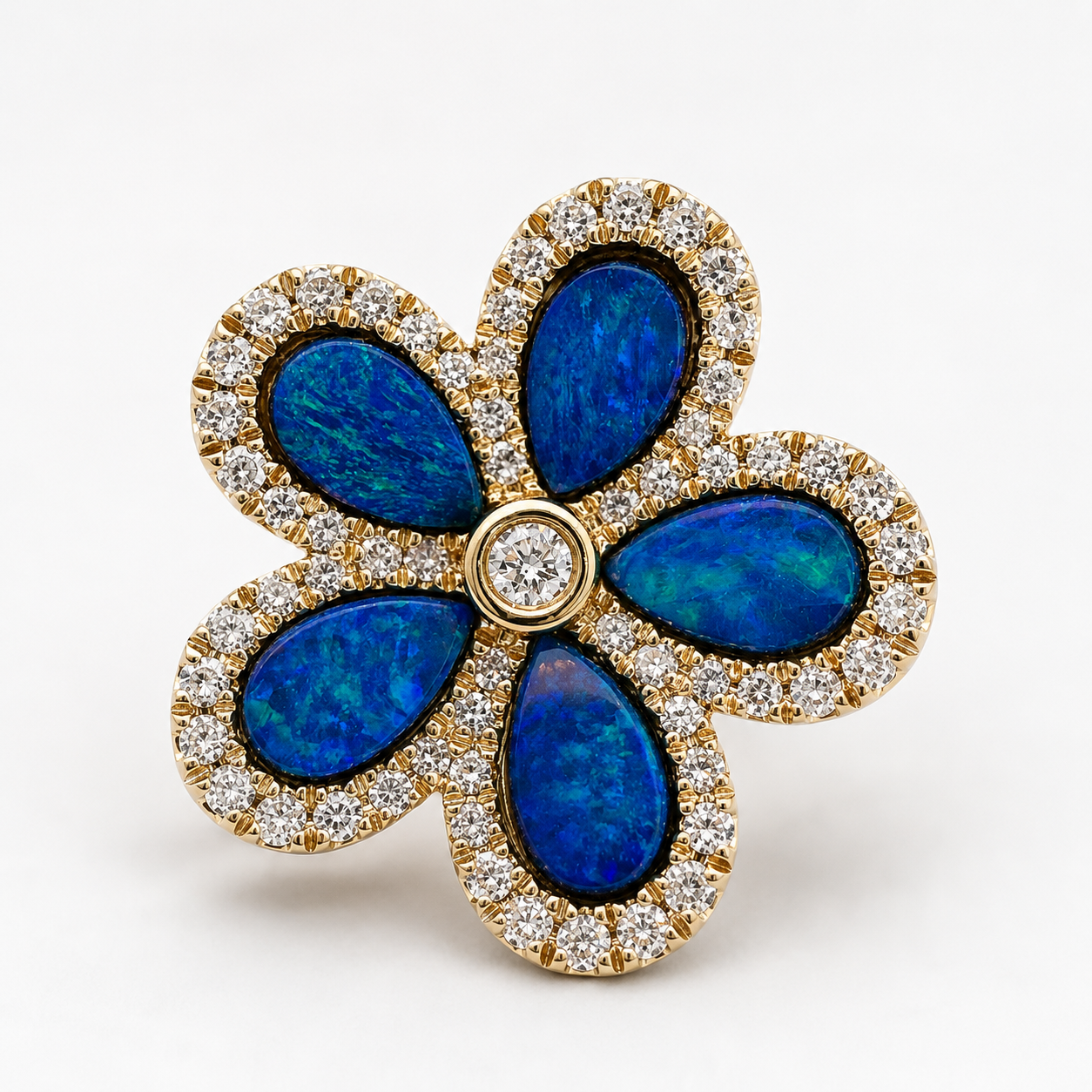 Ocean Bloom Opal & Diamond Earrings