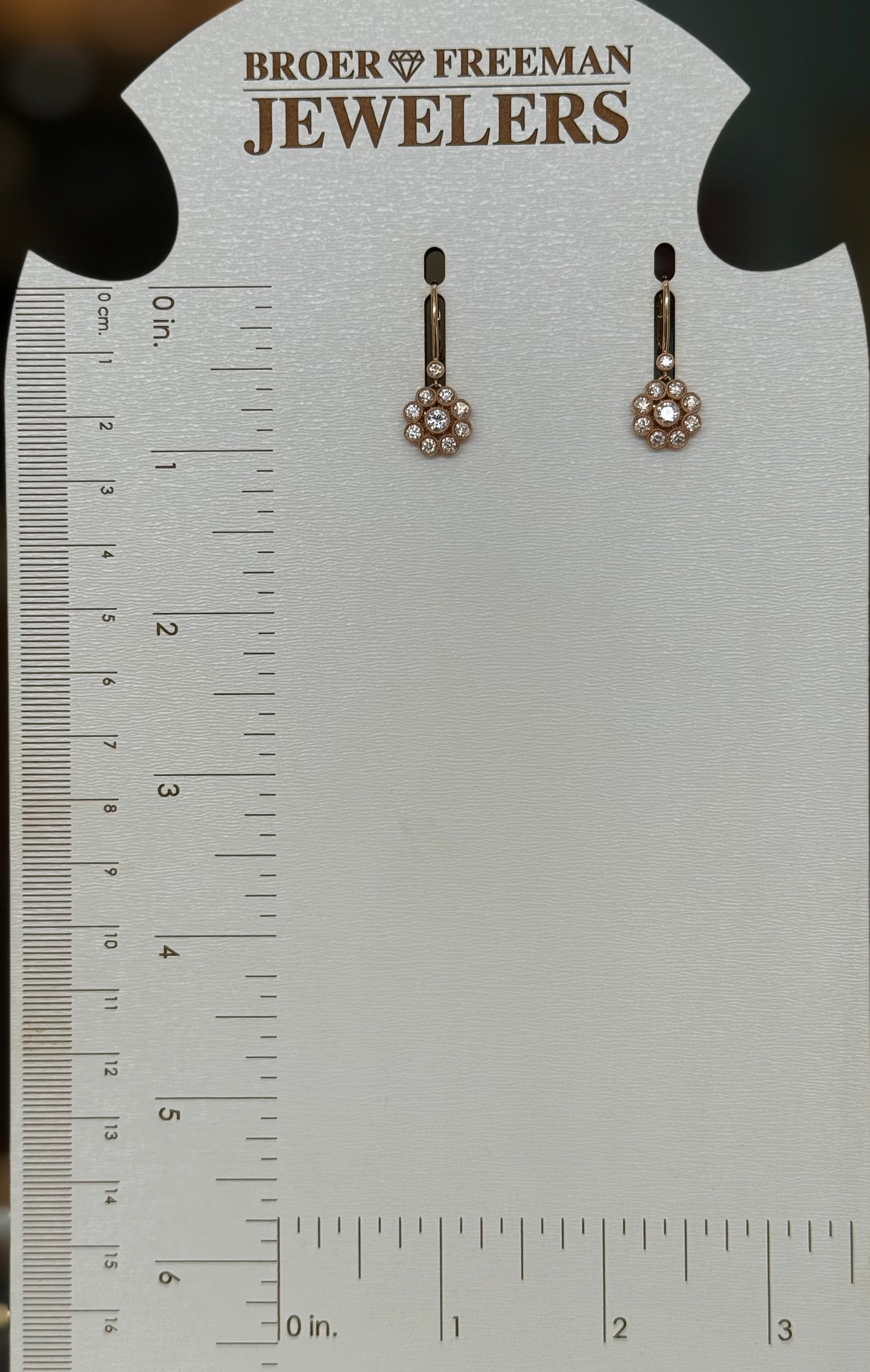 Rosé Garden Diamond Drop Earrings