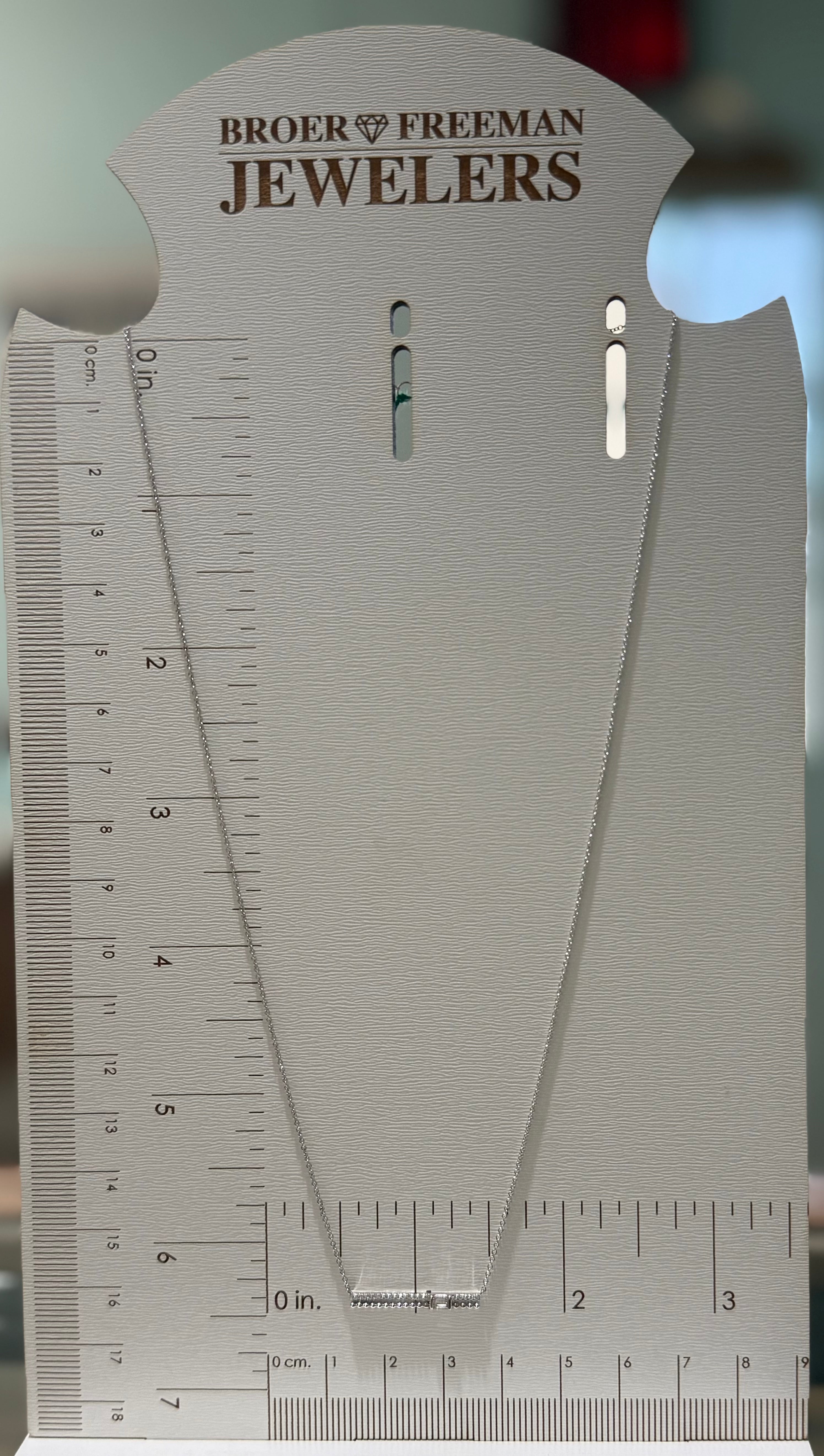 Baguette Brilliance Diamond Bar Necklace