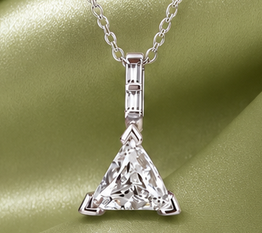 Vintage Trillion Belle Diamond Necklace