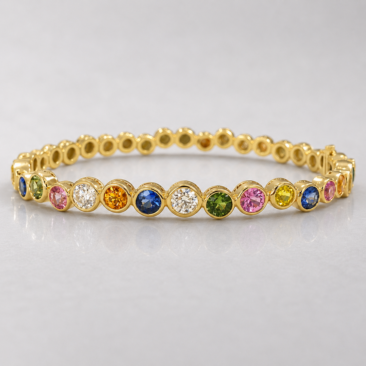 The Rainbow Orbit Bangle Bracelet