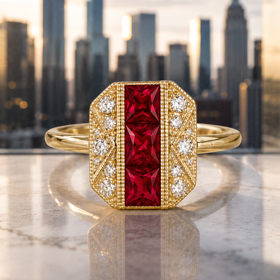 The Gatsby Ruby Ring