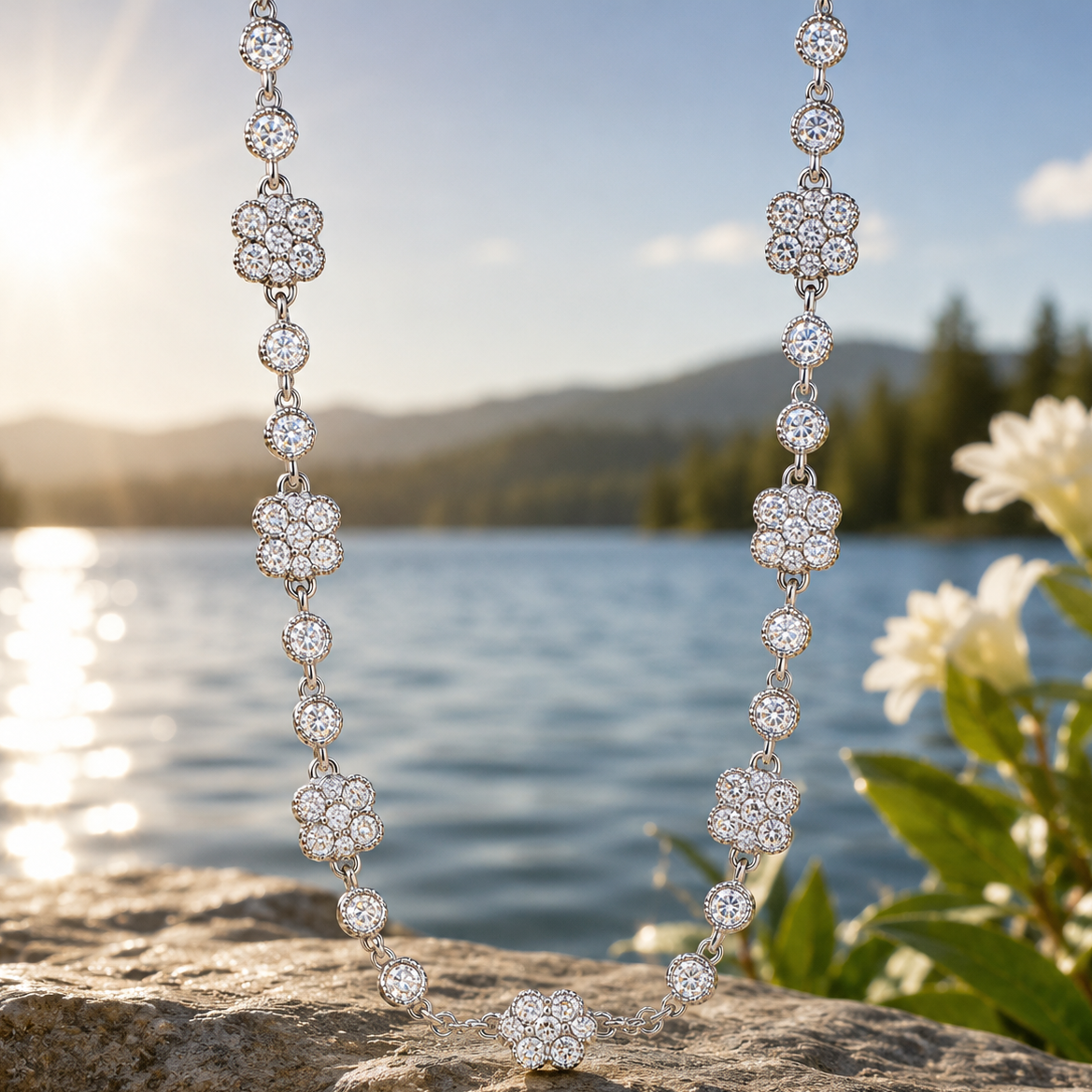 Petal Spark Diamond Bracelet