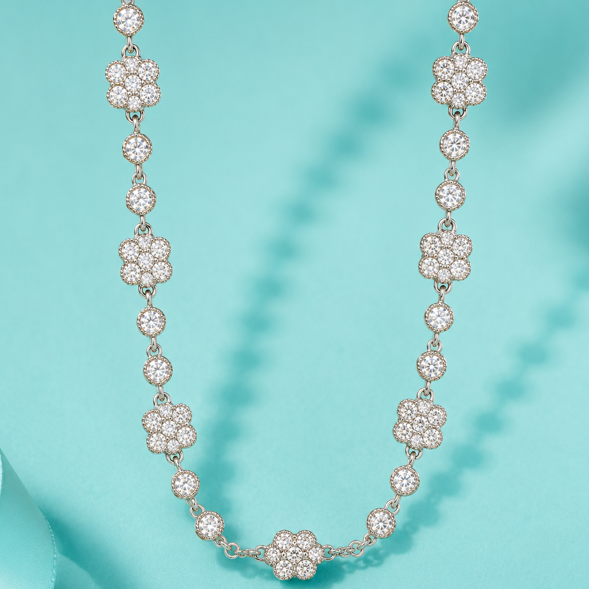 Quatrefoil Diamond Line Bracelet