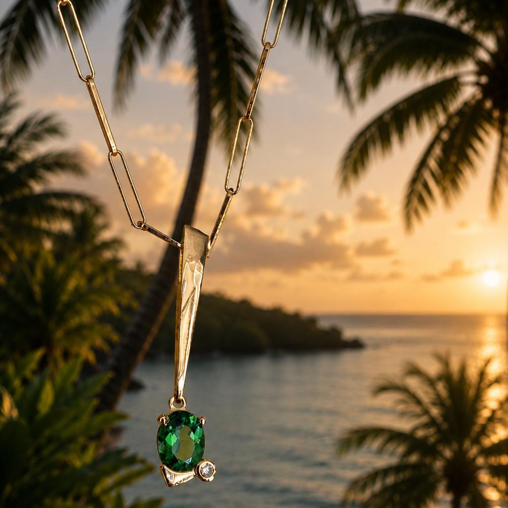Palm Verde Tourmaline Necklace 💚 One of a kind