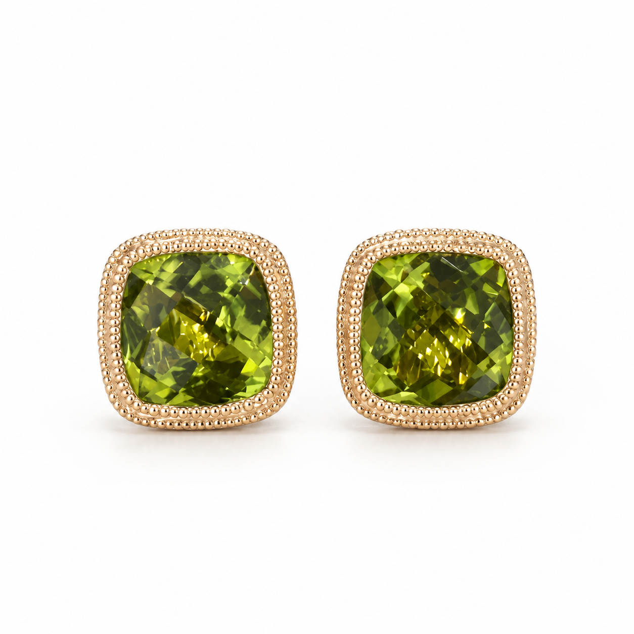 Peridot Radiance Stud Earrings