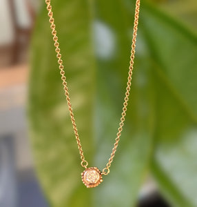 Rose Gold 0.19 ct. Diamond Drop Necklace