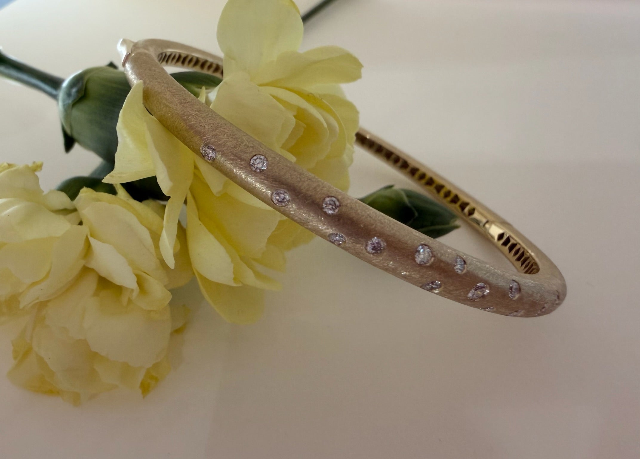 The Satin Spark Diamond Bangle Bracelet
