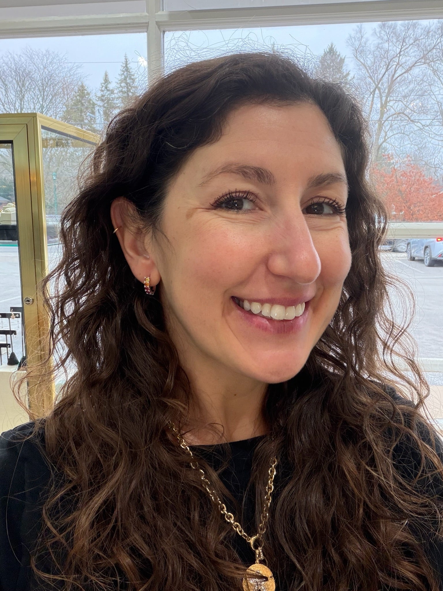 Rainbow Radiance Sapphire & Diamond Hoop Earrings