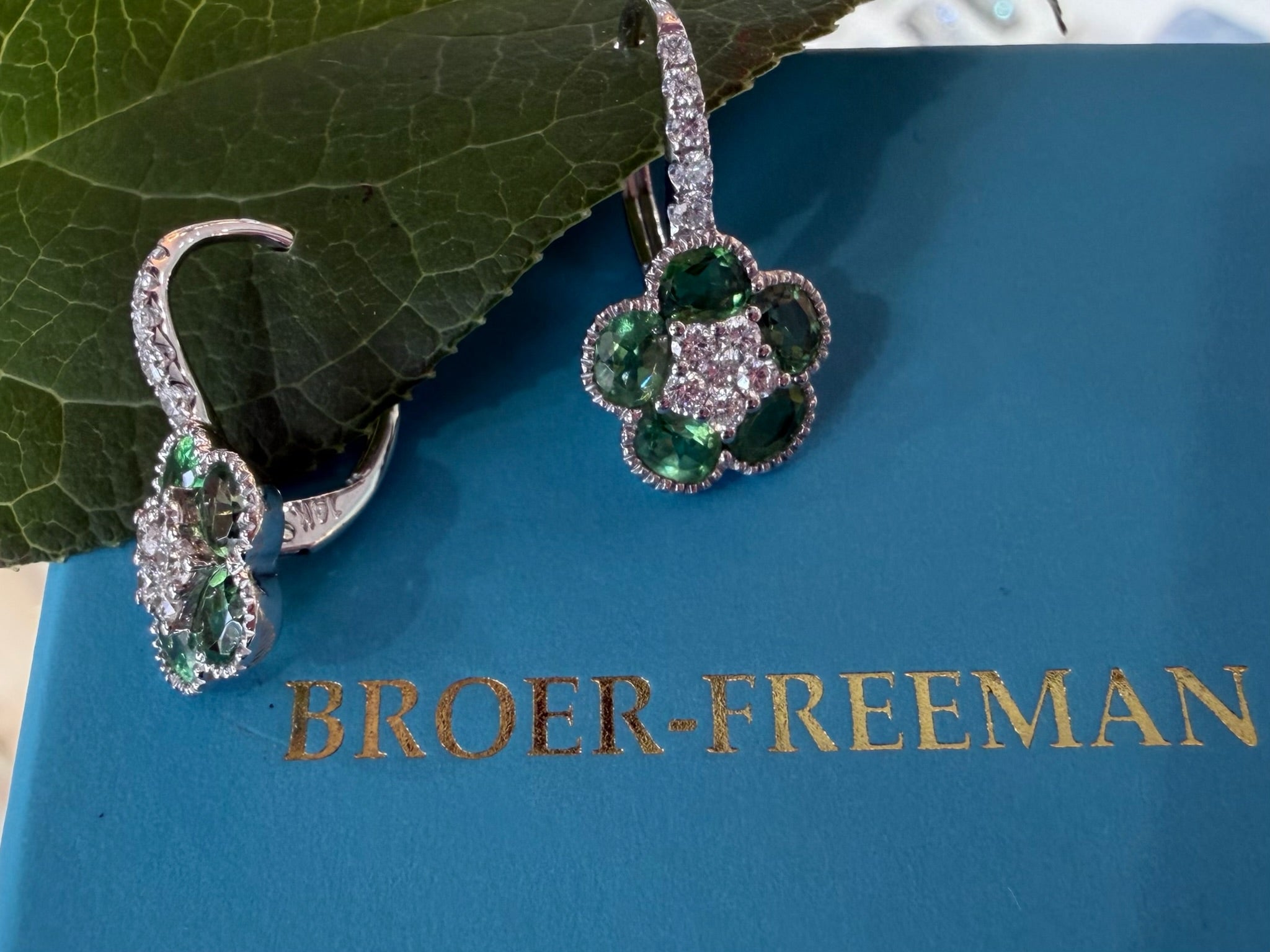 Green Meadow Tsavorite & Diamond Earrings