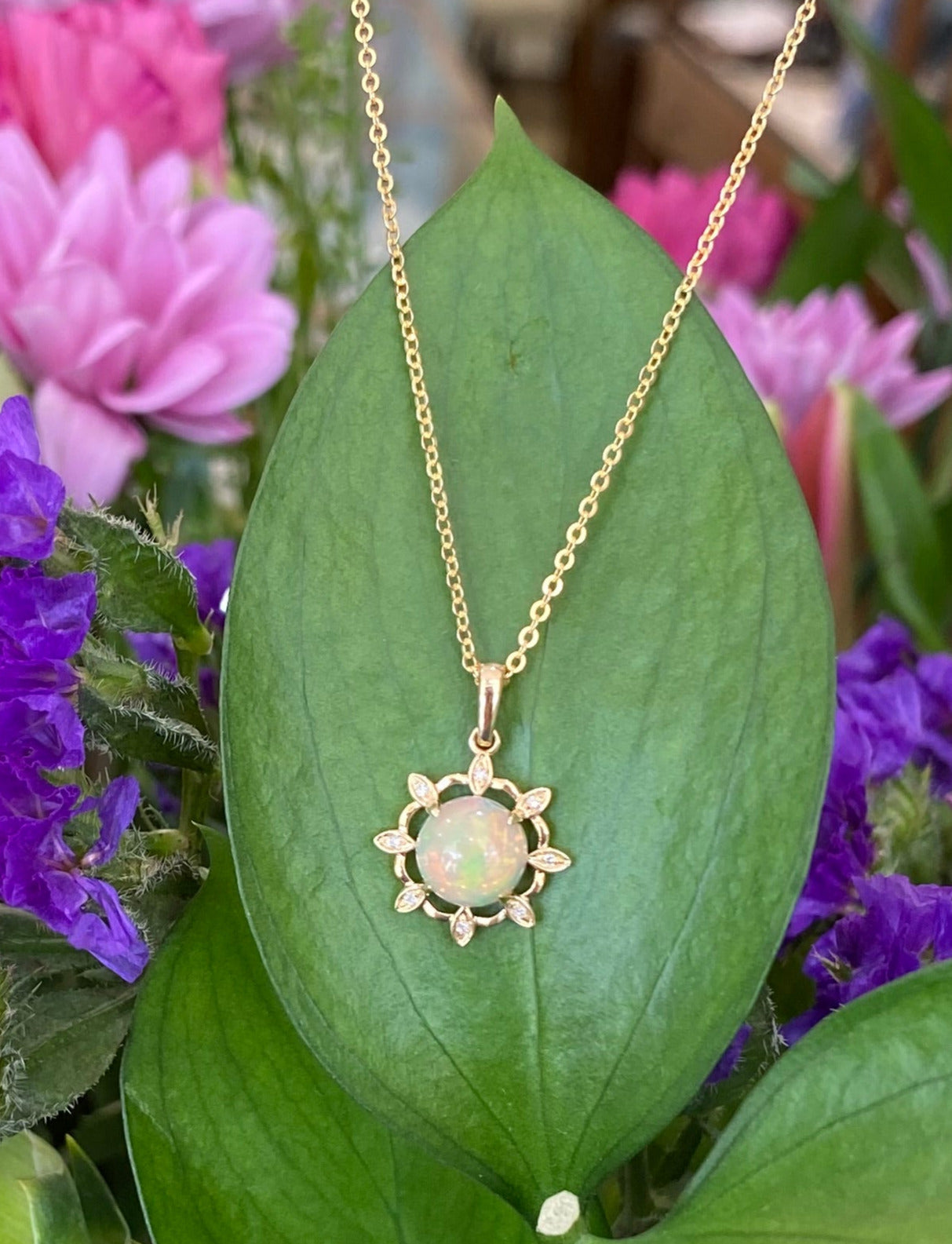 The Opal Solar Bloom Necklace