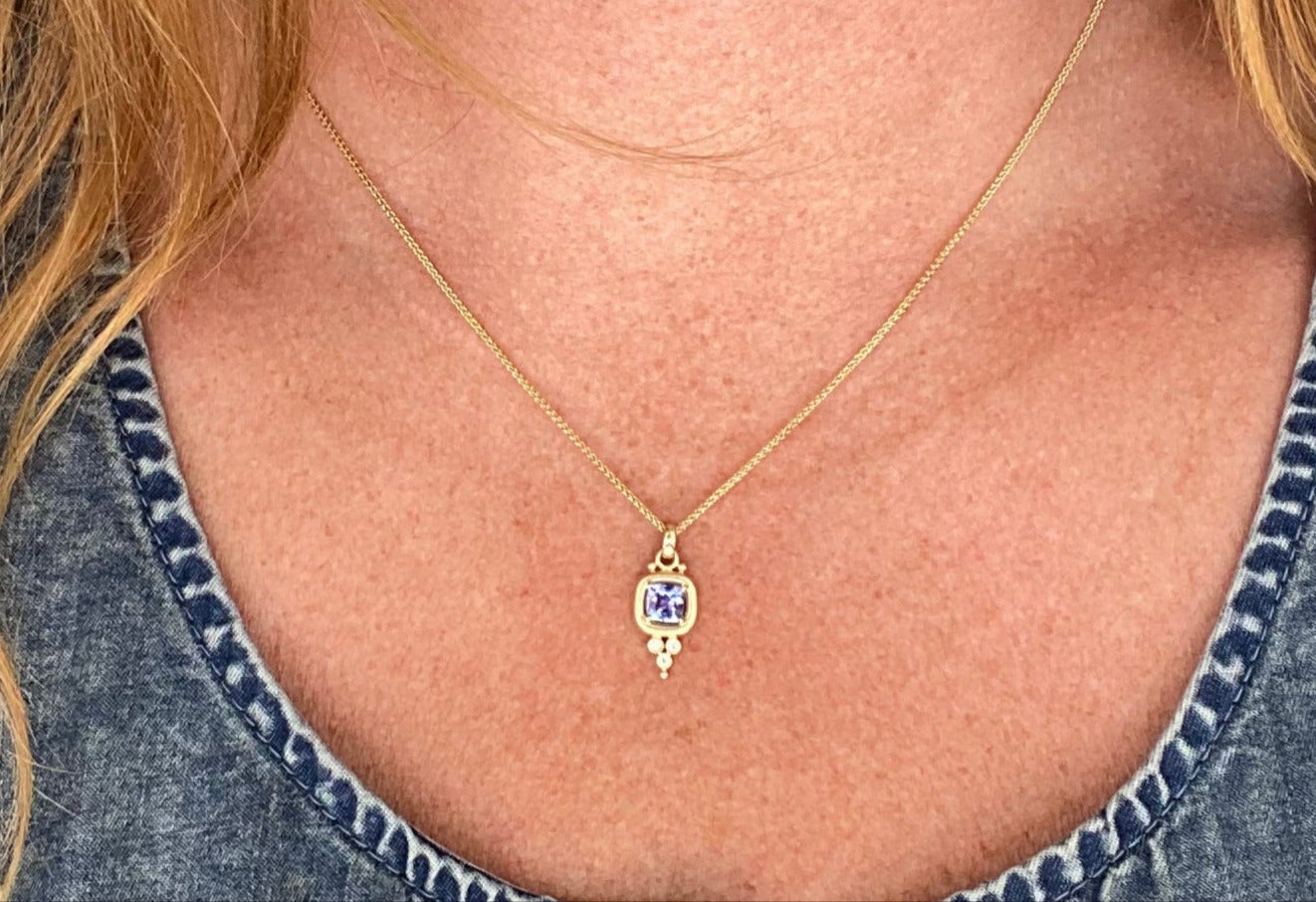 The Tranquil Tanzanite and Diamond Necklace