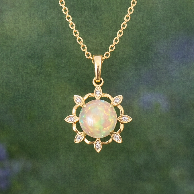 The Opal Solar Bloom Necklace