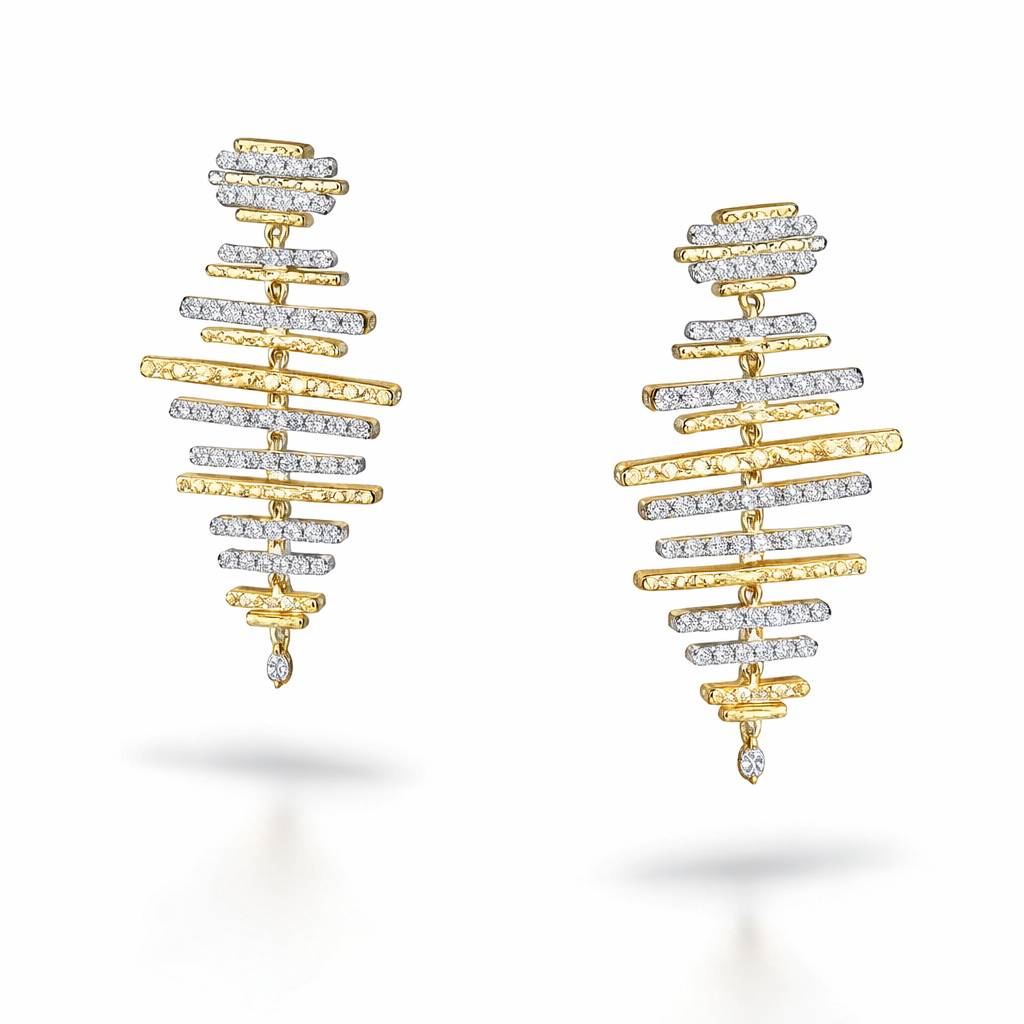 Gilded Rhythm Diamond Earrings